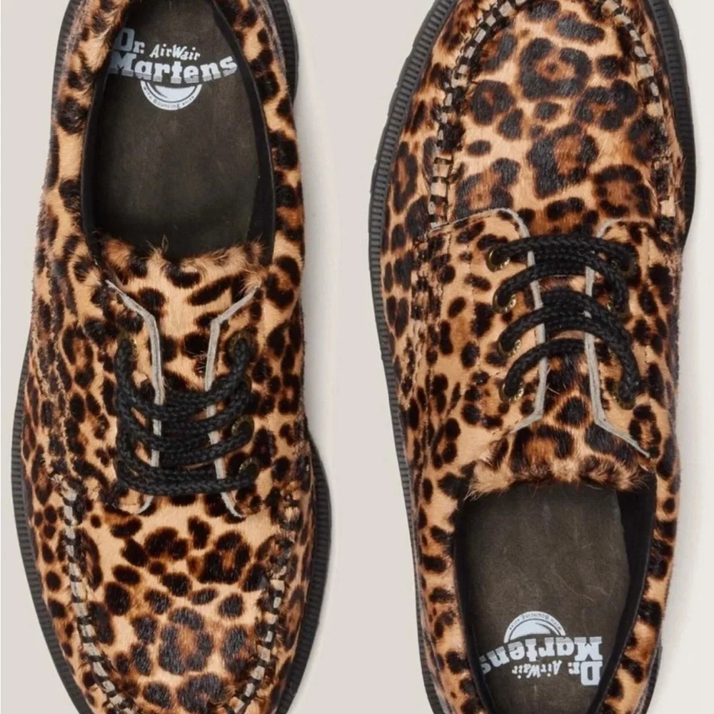 Dr. Martens LOWELL LEOPARD PRINT MOC TOE SHOES MEN’S SIZE 8 / WOMEN 9 No Box